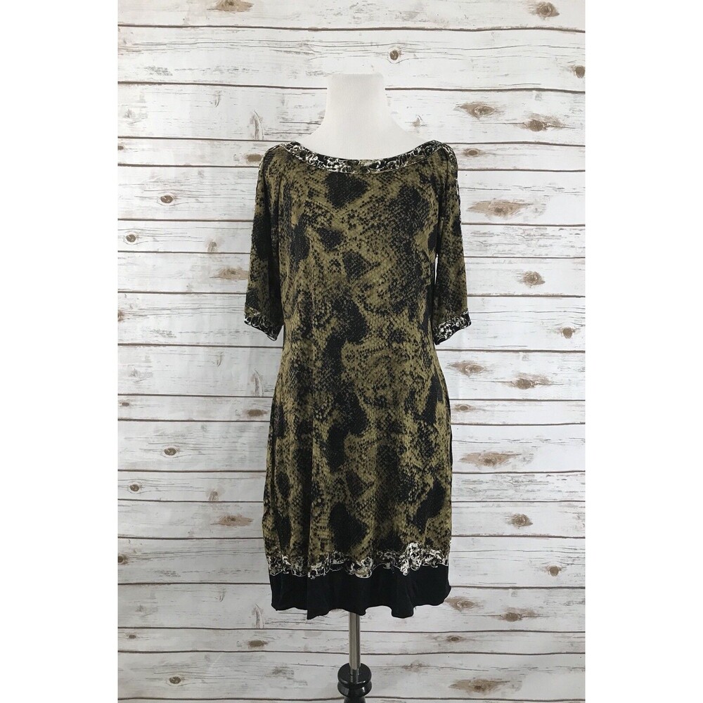 Elie Tahari Dress XS Animal Print‎  Evening Career whimsygoth goth